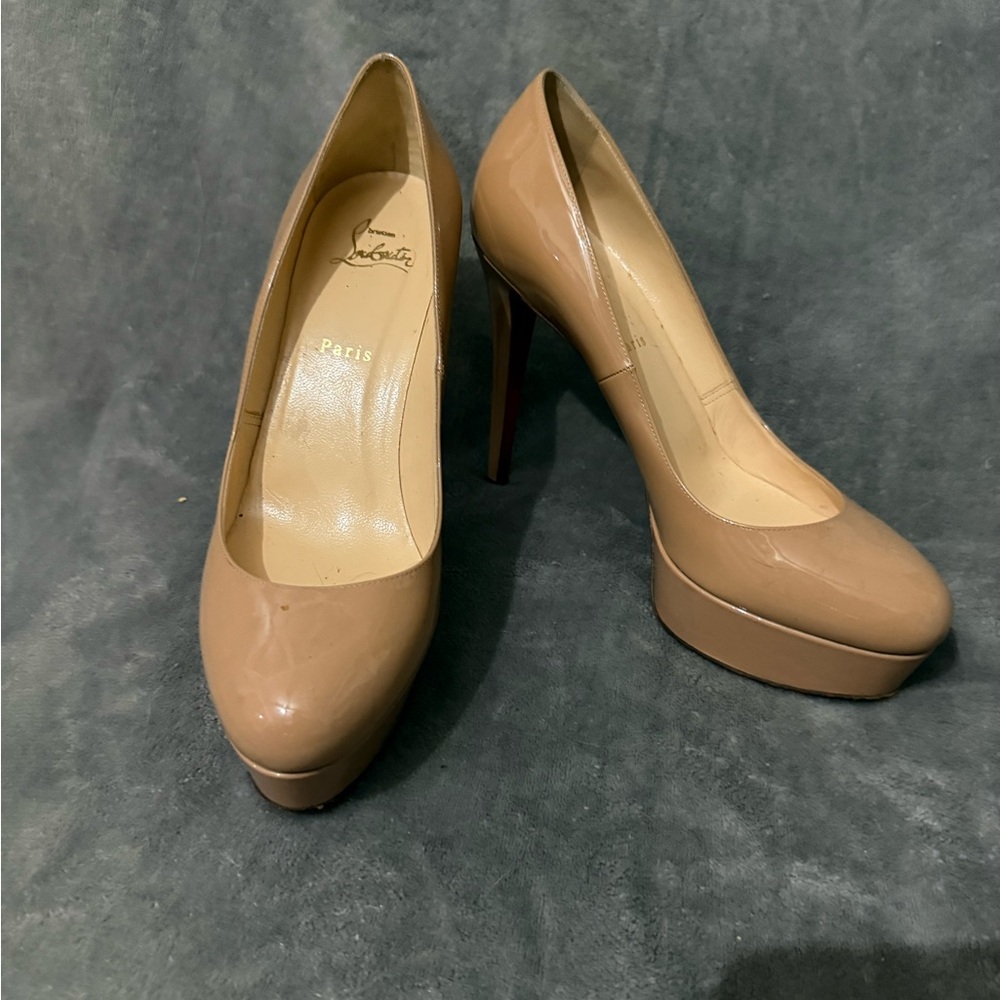 Christian Louboutin Nude Platform Heels